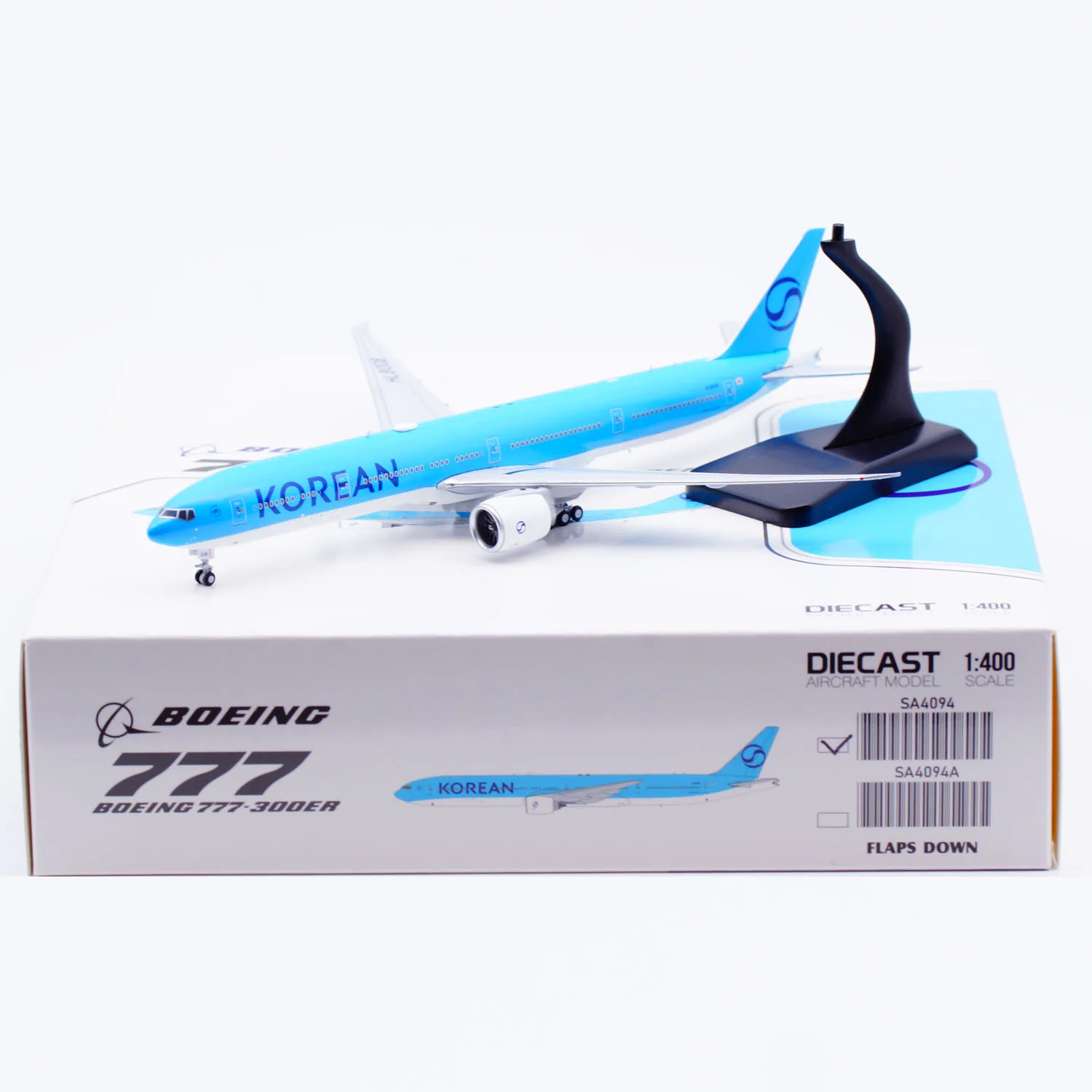 Фото Коллекционная модель самолета из сплава SA4094, подарок, JC Wings 1:400 Korean Air 