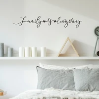 artistic words english family is everything bedroom decorative mural stickers living room porch home wall decoration stickers