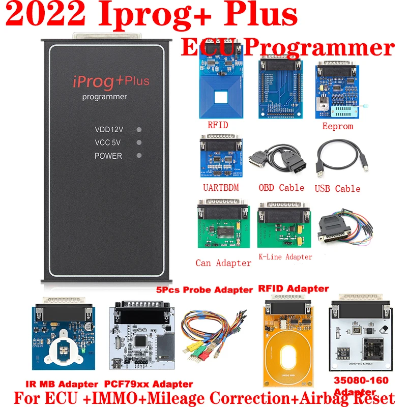 

2022 ECU Programmer Iprog+ Plus for ECU +IMMO+Mileage Correction+Airbag Reset Replace Tango/Carprog/Digiprog