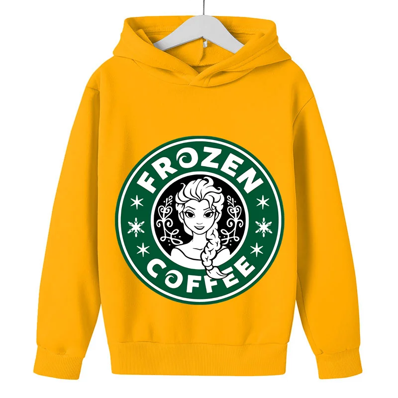 

Новое поступление 2023, толстовки с капюшоном для маленьких девочек, свитшоты на зиму, весну и осень, детские толстовки с капюшоном «Эльза», де...