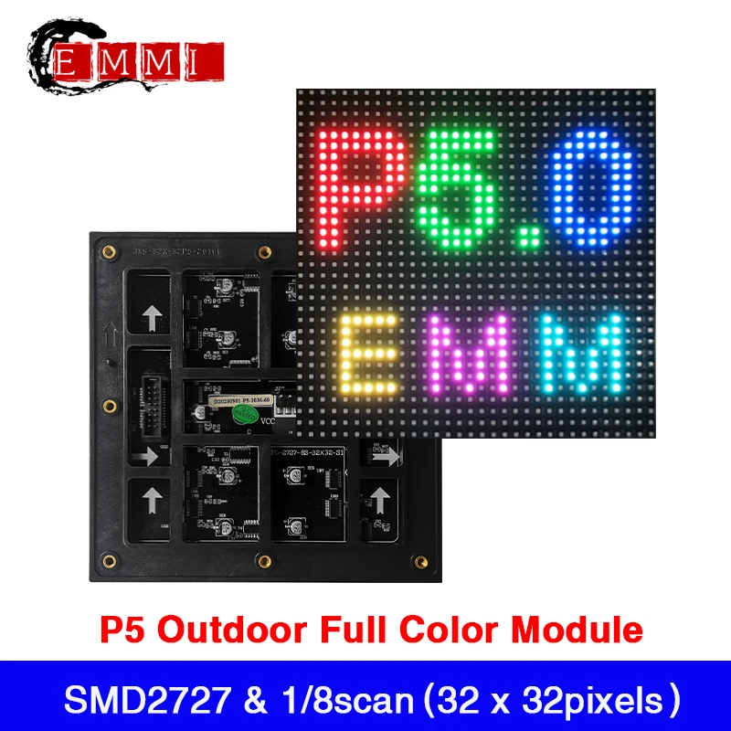 

100pcs/lot Nationstar SMD2727 160x160mm Outdoor 32x32 Pixels Full Color LED Display Module P5 LED Screen Display
