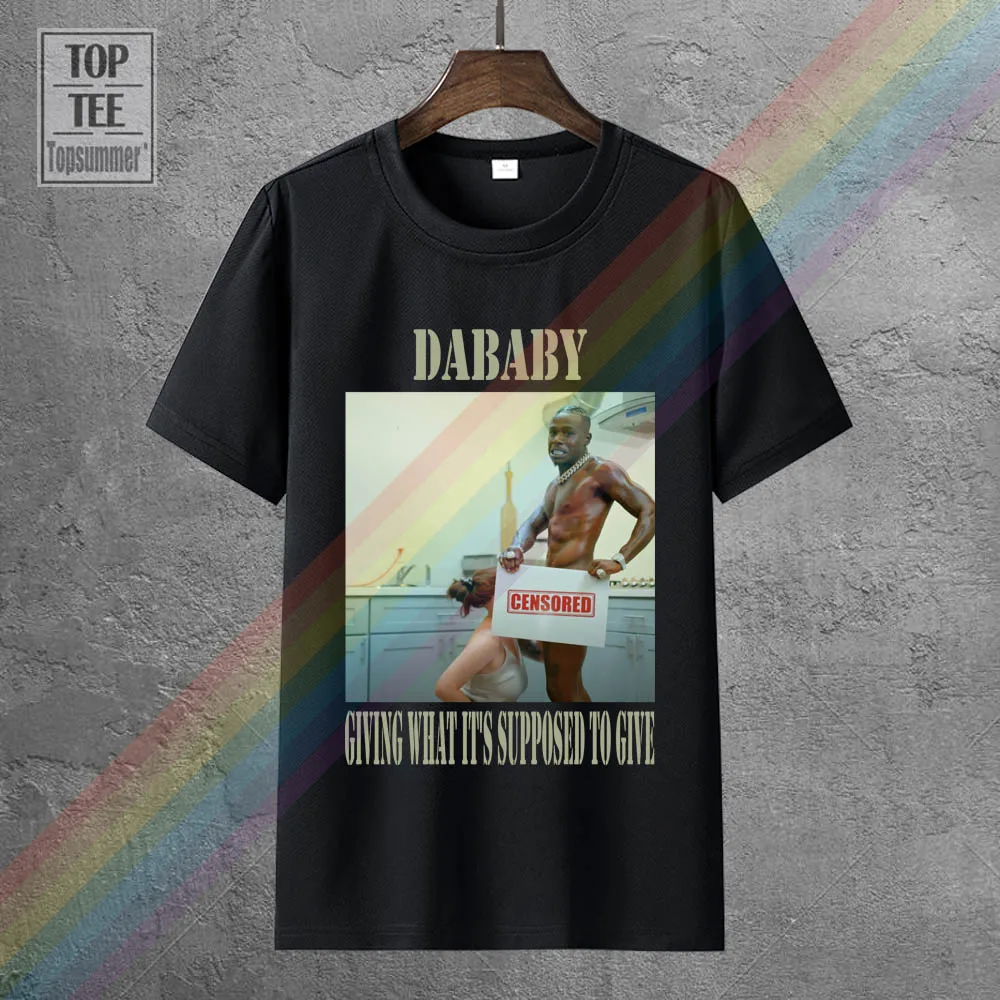 Dababy Tshirts Giving What It'S Supposed To Give Tshirts Retro Gothic Tee-Shirt Emo Punk T Shirt Hippie Goth T Shirts