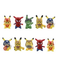 6 10pcsset pokemon figures toys action figures pikachu mini doll cos collection set kids christmas gifts
