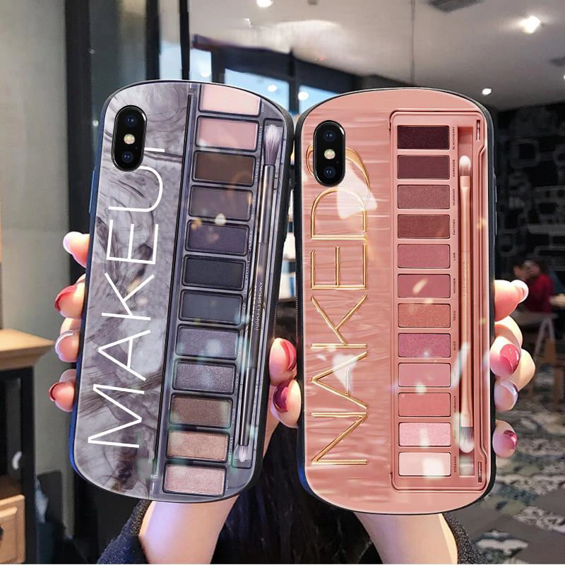 

Luxury Design All Inclusive Ultrathin Simple Shock Resistant IPhone Case for 11 12 13promax 7 8 SE2 Eyeshadow Palette Case Women