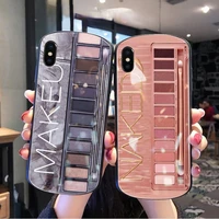 luxury design all inclusive ultrathin simple shock resistant iphone case for 11 12 13promax 7 8 se2 eyeshadow palette case women