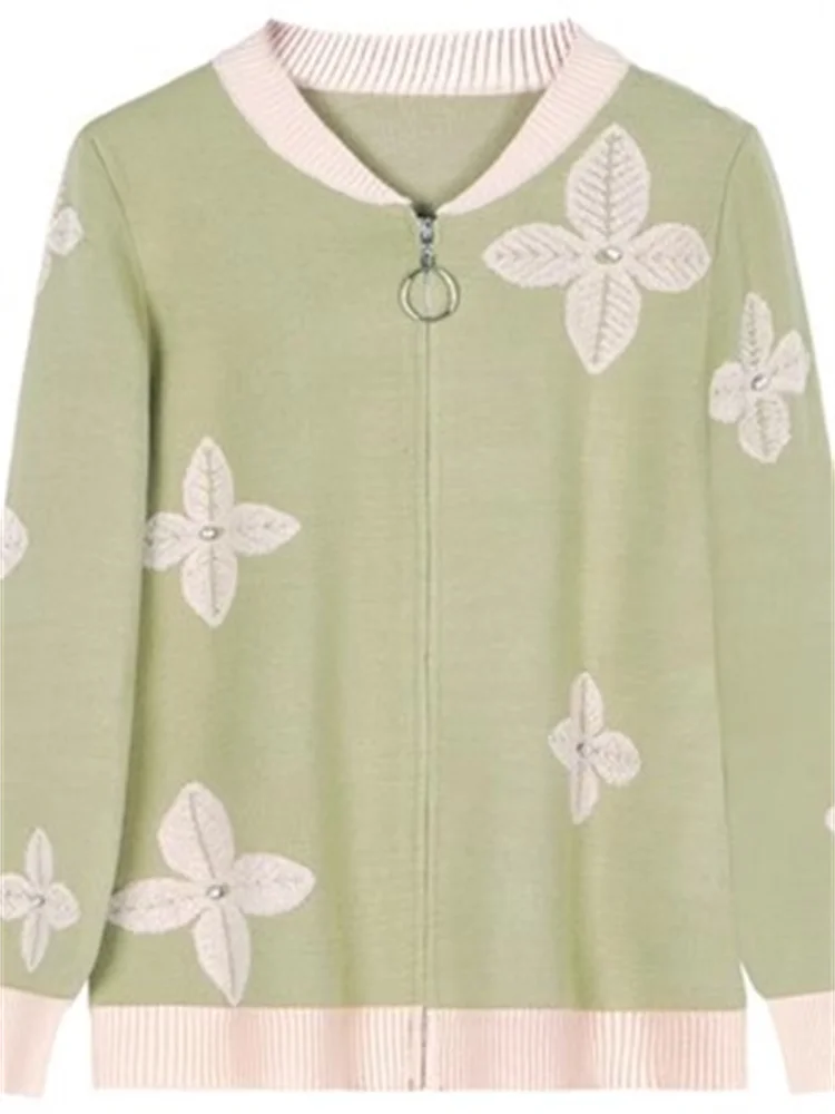 Трикотажное пальто для молодых мам женская одежда на весну и осень новинка 2023