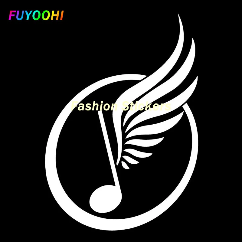 

FUYOOHI Exterior/Protection Fashion Stickers Personality Musical Note Bird Wing Art Window Decal Door Decoraiton Car Sticker