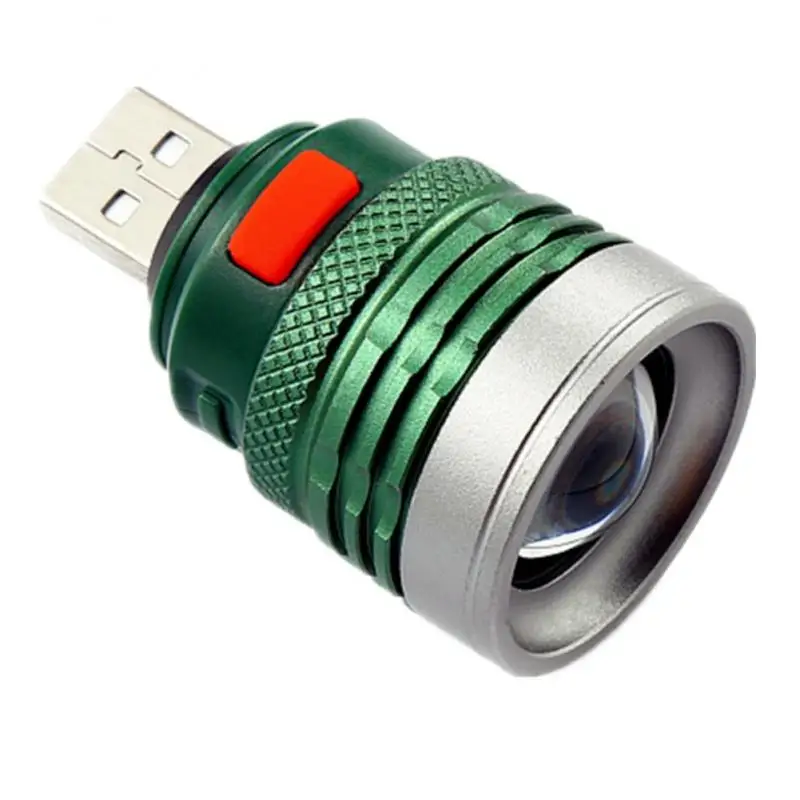 

Portable USB Flashlight Ultra Bright Mini Zoomable 3 Modes Flash Lamp Lanterna Reading Night Light Outdoor Camping Light