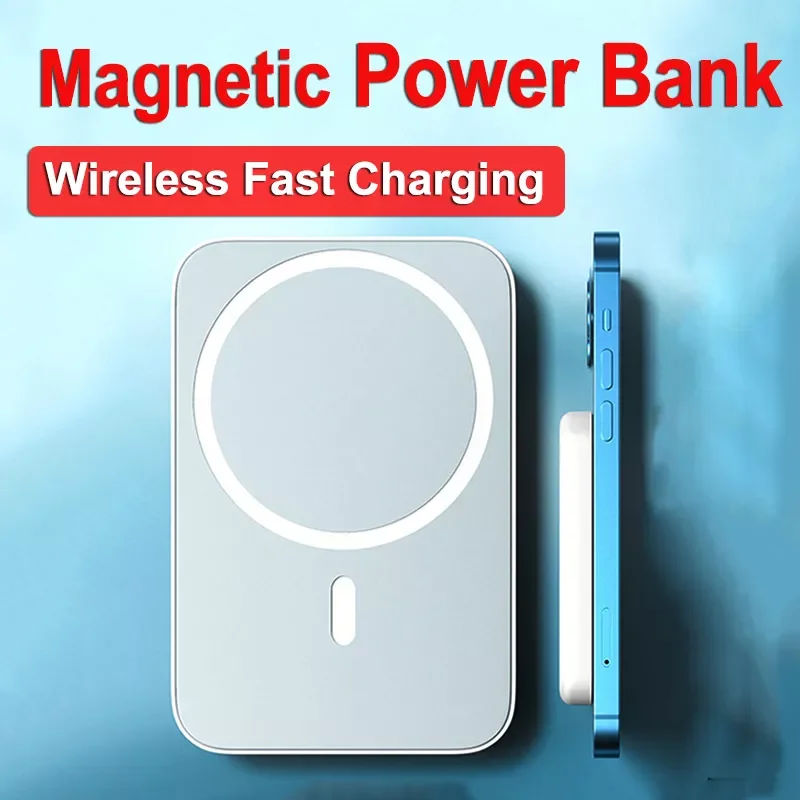 

2023New Magnetic Wireless Fast Charging Power Bank PD20W Mini Portable 20000mAh External Battery Charger for iPhone 12 13