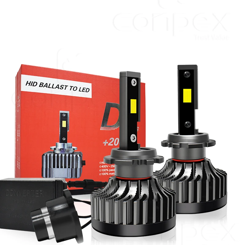 

Conpex D1S LED HeadLight D4S D2S D3S D5S LED Canbus Headlight Car Headlight Bulbs 100W Kits Replace HID Conversion Lamps