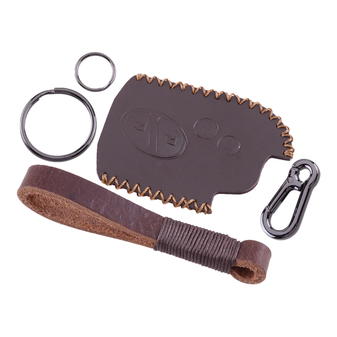 

4 Button Car Key Fob Case Cover Shell Brown PU Leather Fit for Lexus RX350 ES350 IS250 GX460 LX570 IS350 GS430