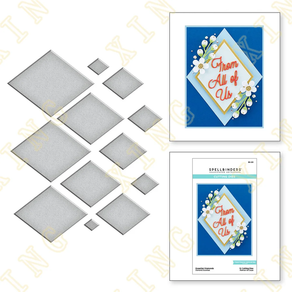 

Diamonds Etched 2022 New Metal Cutting Dies Scrapbook Diary Decoration Stencil Embossing Template Diy Greeting Card Handmade