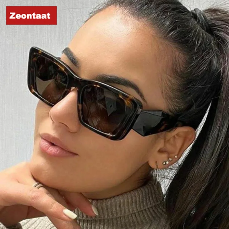 

2022 Fashion Cat Eye Sunglasses Women New Retro Jelly Gradient Color Shades Eyewear UV400 Men Square Green Sun Glasses