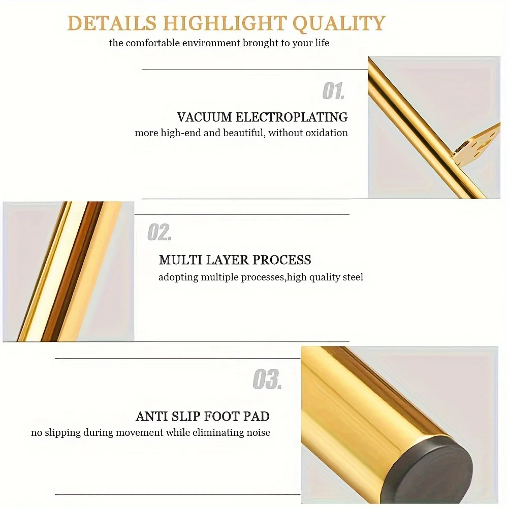 Современные золотые металлические ножки для мебели стильный журнальный стол