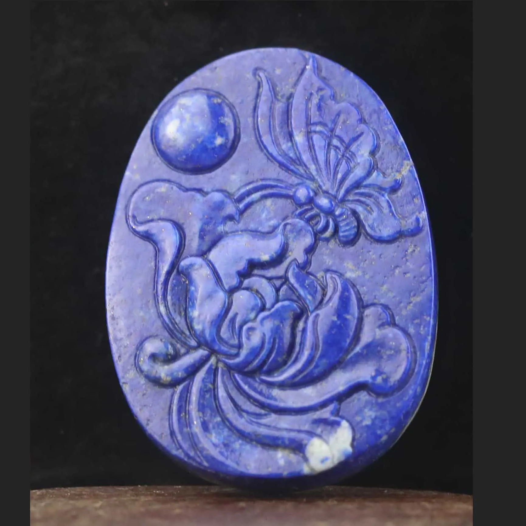 

Китай, натуральный Лазурит, синий нефрит, ручная работа, статуя, сапфировый цветок, кулон n