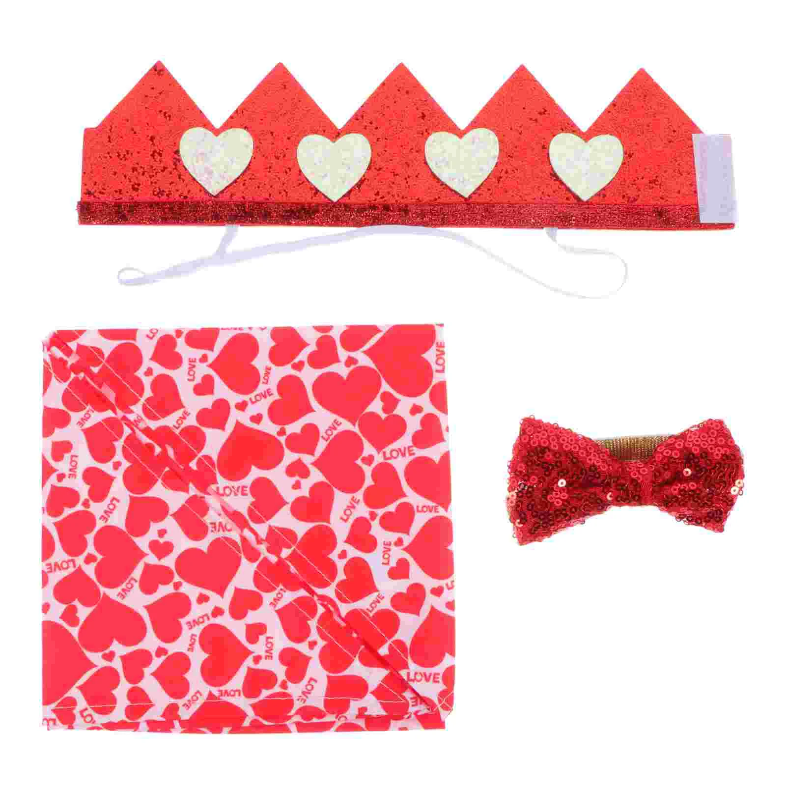 

Pet Valentine Day S Dog Party Pets Saliva Scarf Adorns Hat Bowtie Towels Triangle Ties Puppy Decor Towel Adorable Hats Decors