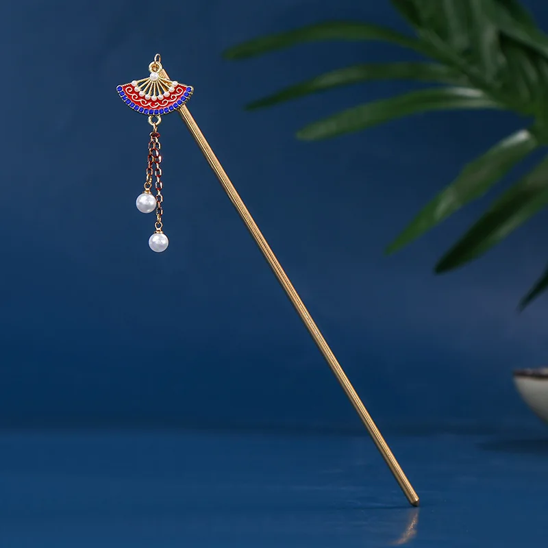 

Металлические палочки для волос в этническом стиле с кисточками, изысканные искусственные жемчужины, металлические веерообразные кисточк...