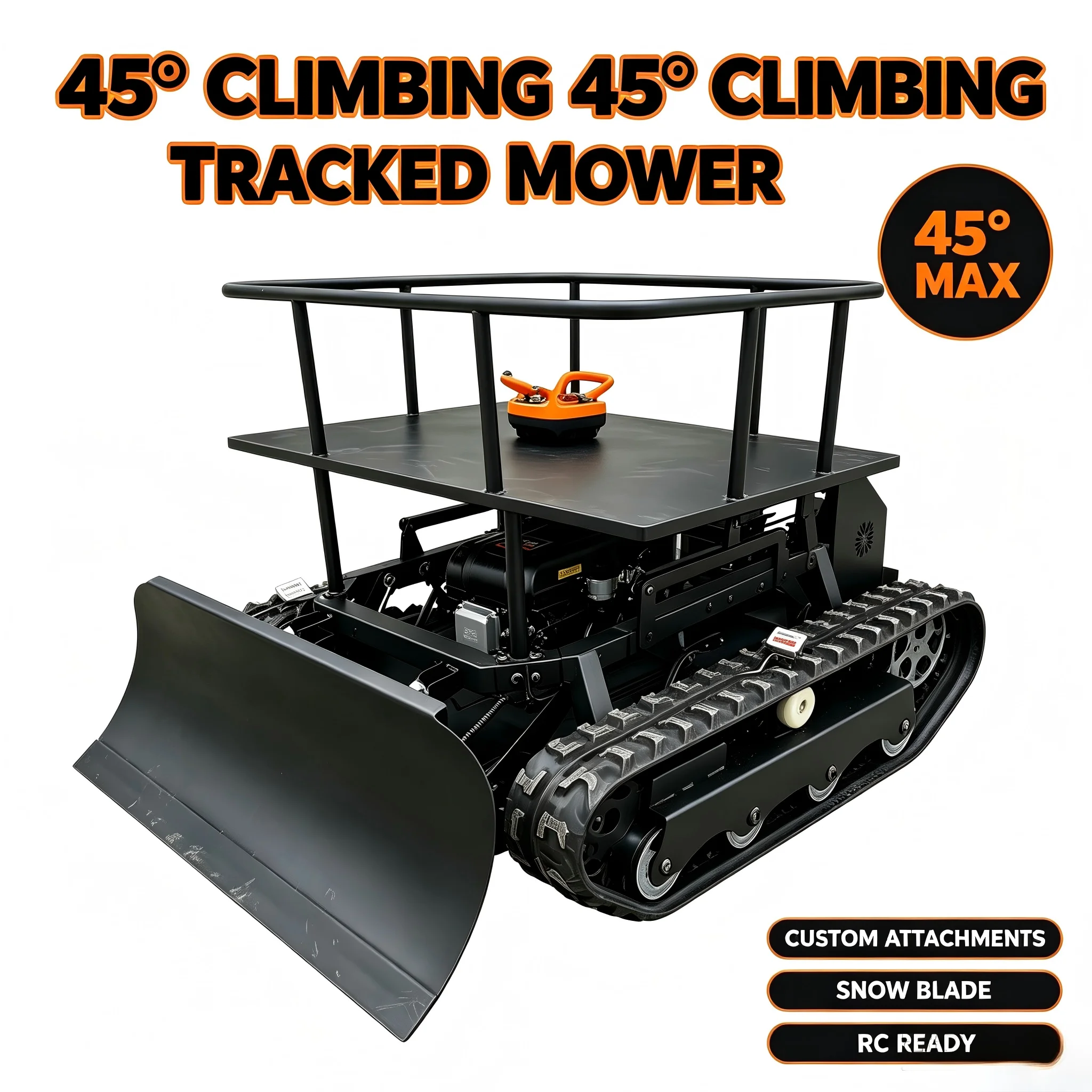 Фото Газонокосилка с дистанционным управлением Custom Remote Control Lawn Mower 55 °   Электрический кусторез для работы на склонах с регулировкой высоты и шириной среза 800 мм №3