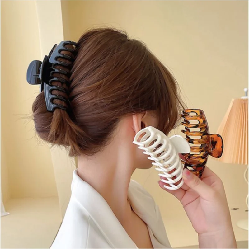 2022 новые корейские однотонные большие заколки для волос элегантные шпильки