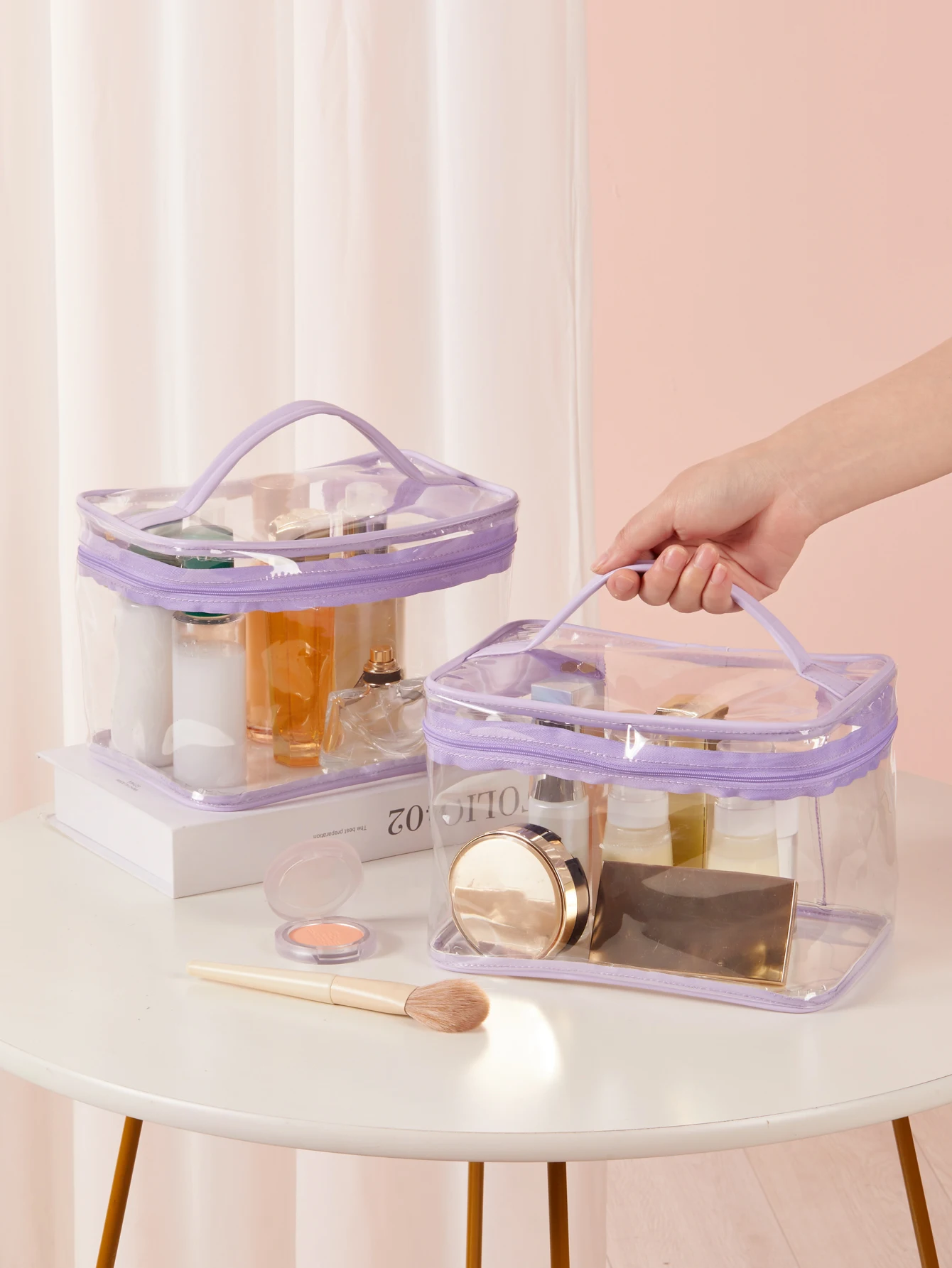 1 Шт. Большая Прозрачная Водонепроницаемая Портативная Сумка Для Хранения Кистей