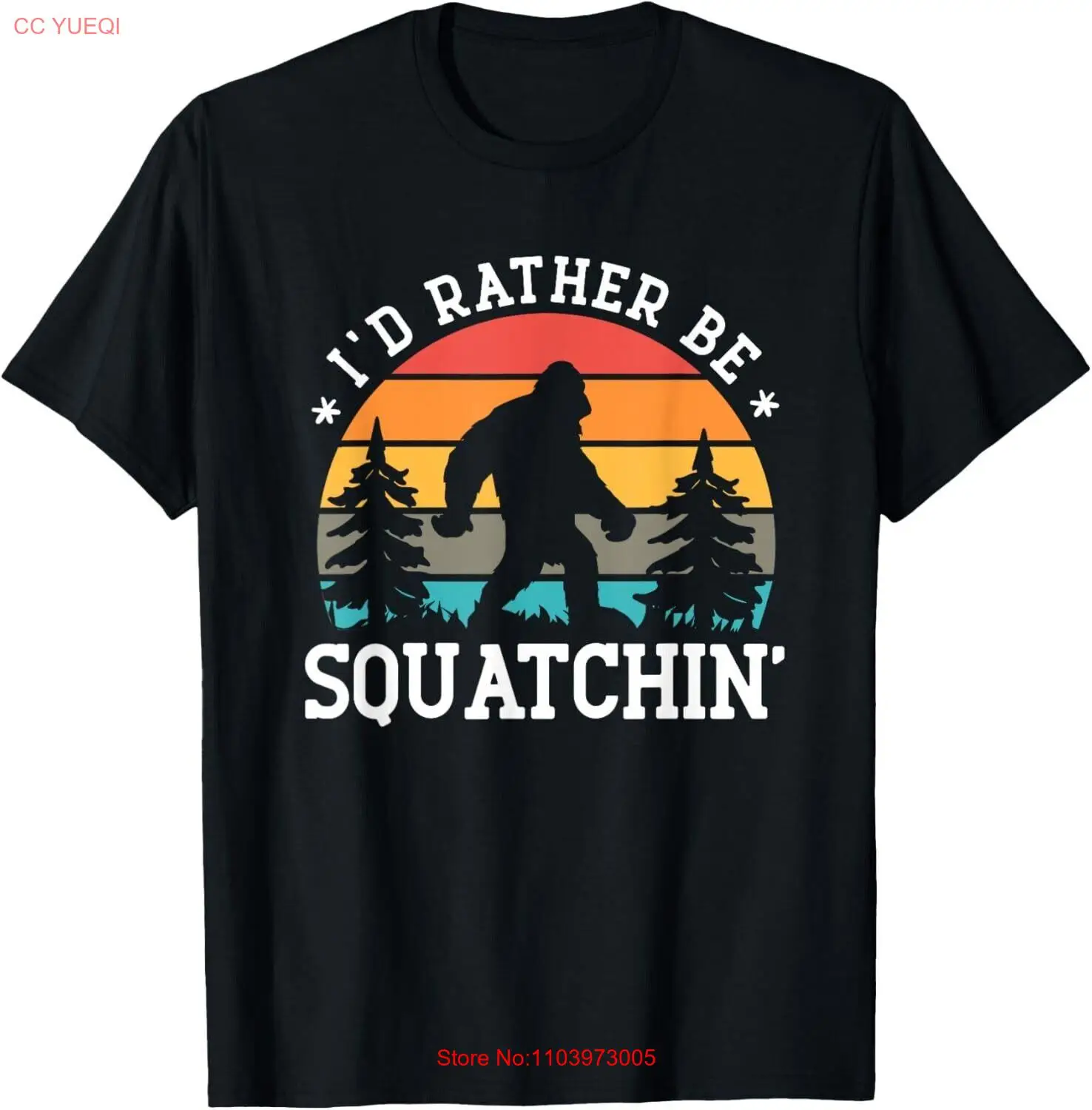 Смешная саркастическая футболка унисекс I_d скорее be Squatchin _ - Bigfoot
