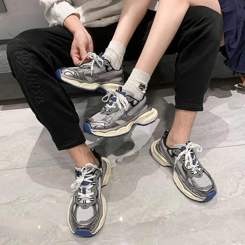 Couple Dad Shoes Women's Spring 2023 New Breathable Niche Leisure Sports Running Men Sneakers