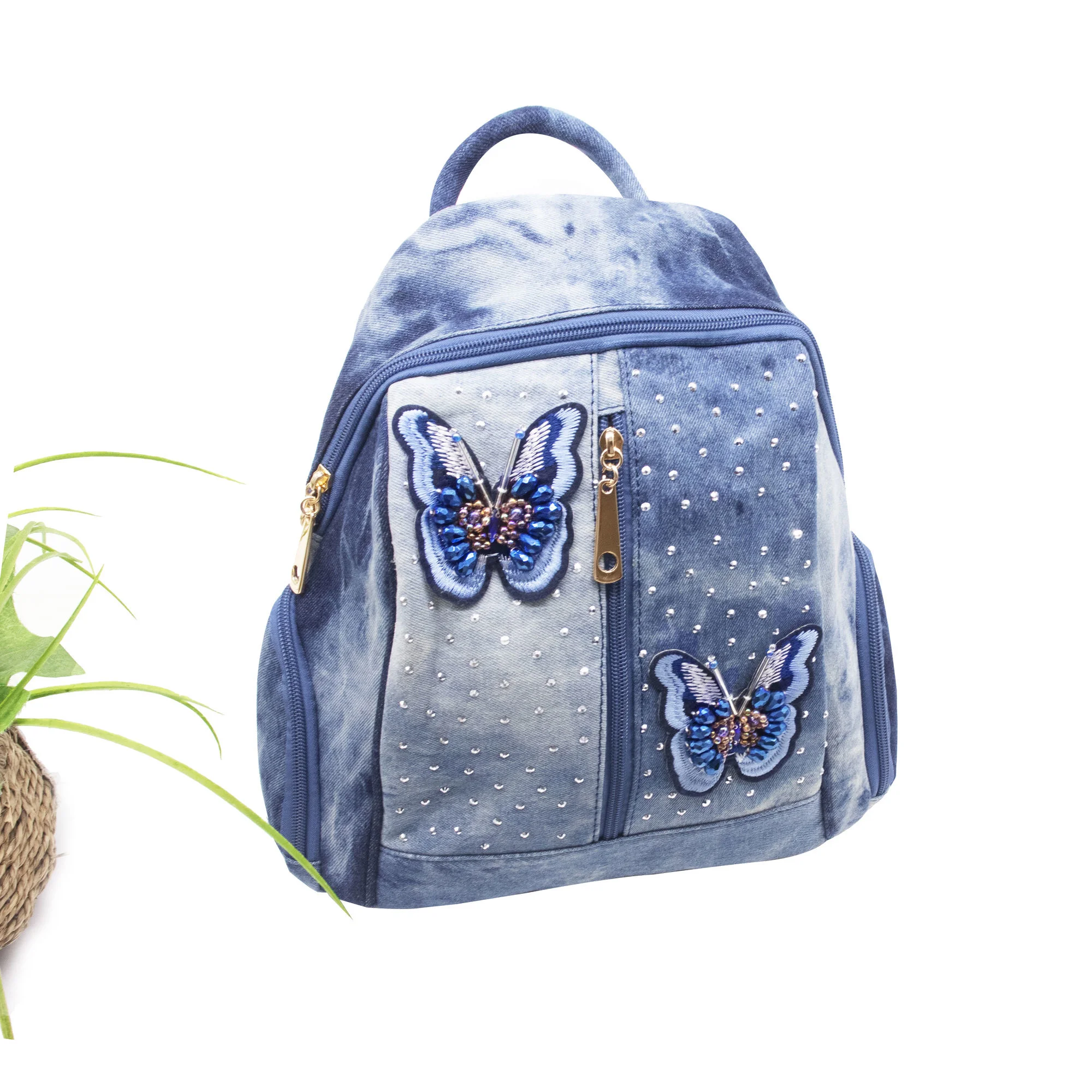 

Brand women's backpacks 2023 fashion Denim backpack bag for special women teenage girl school backpack