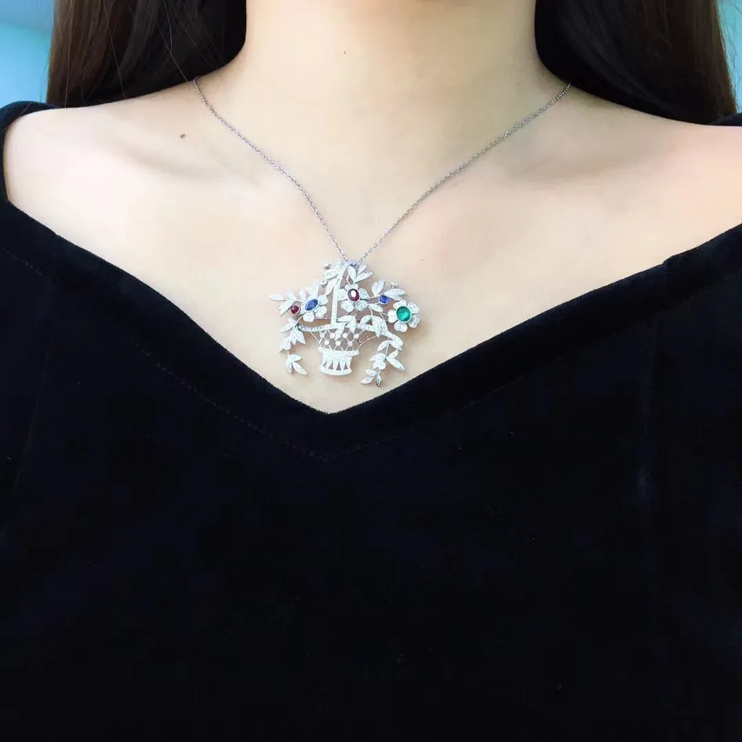 Подлинные ювелирные изделия 18 карат белое золото с бриллиантами брошь в виде