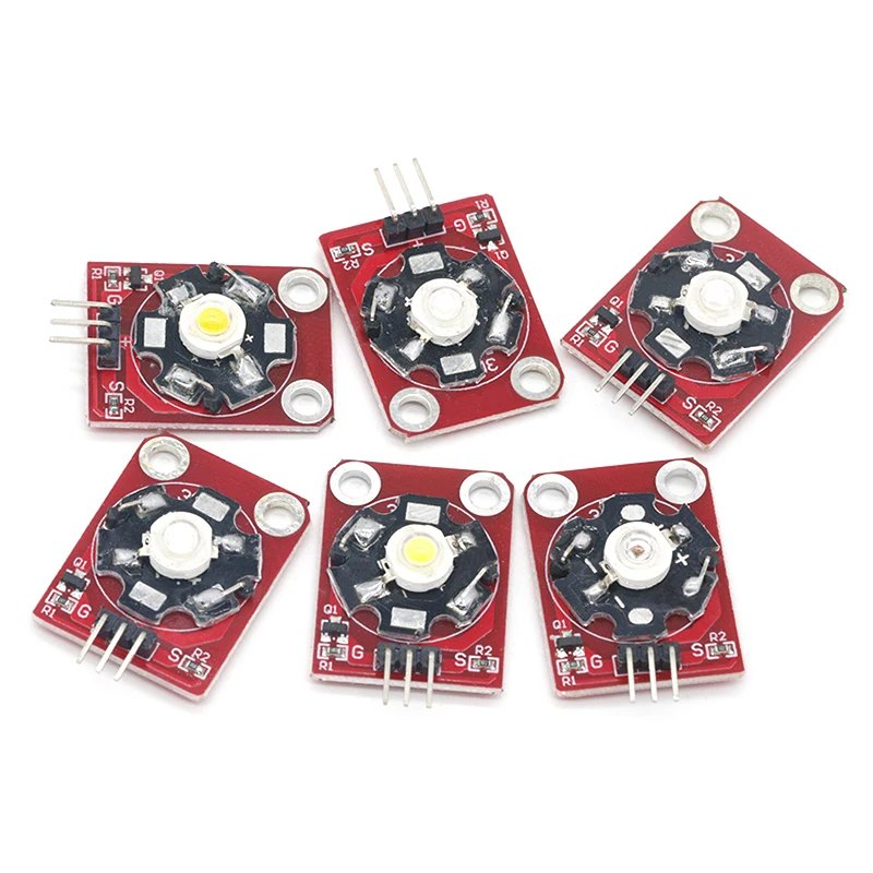 3W Мощный светодиодный модуль Синий/Зеленый/Фиолетовый/Красный/Белый/Желтый с печатной платой для Arduino STM32 AVR on.