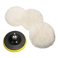 5 pcs high density self adhesive wool polishing pads lacquer surface waxing wool wheel car beauty waxing