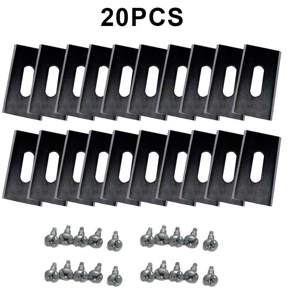 

For Garden Robot Lawn Mower Blades Lawn Mower Accessories Garden 35.8X18.5X0.6mm Silver Stainless Steel (SUS420J2) 20Set