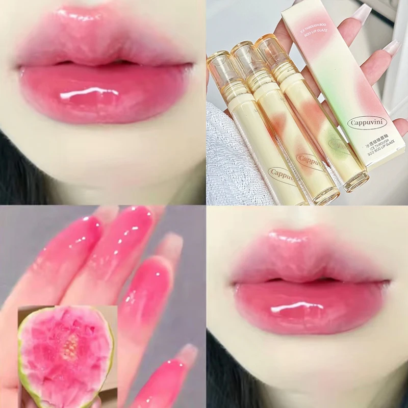 

Jelly Lip Glaze Moisturizing Sexy Plumper Long Lasting Non-stick Cup Lip Gloss Waterproof Cute Liquid Lipsticks Makeup Cosmetics