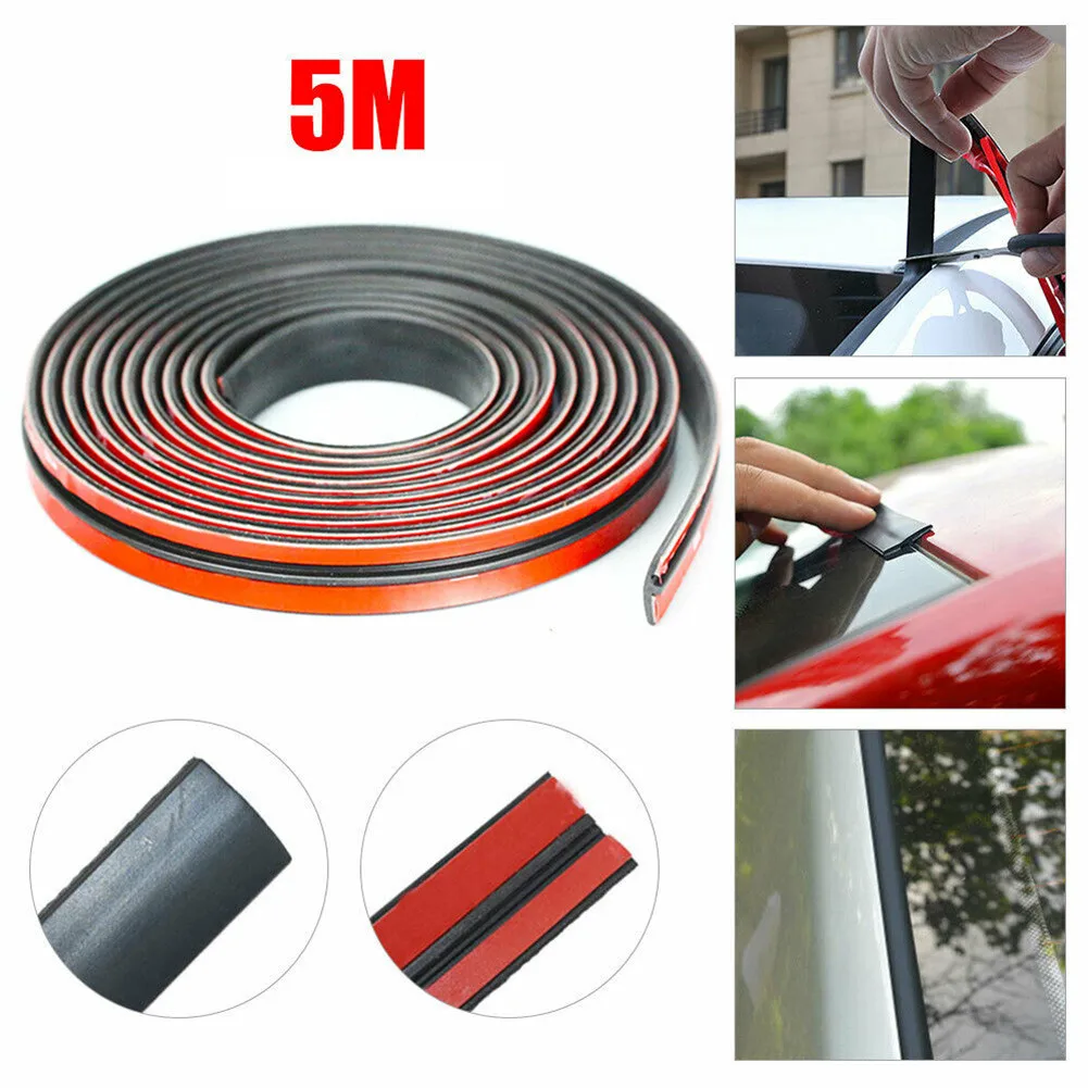 

1* Car Sealing Strip 5m Car Windshield Roof Rubber Insulation Seal Strip Edge Protector Sealing Trim Noise Insulation Leakproof
