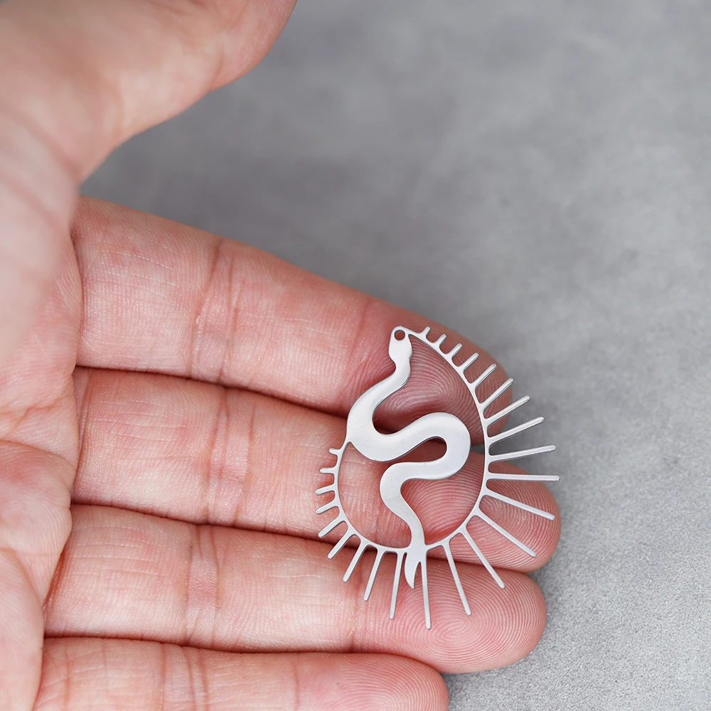 

Серьги «сделай сам» с кисточками из нержавеющей стали, модные подвески «Змеиный глаз» для изготовления ювелирных изделий, ожерелье, антиоксидантные металлические аксессуары