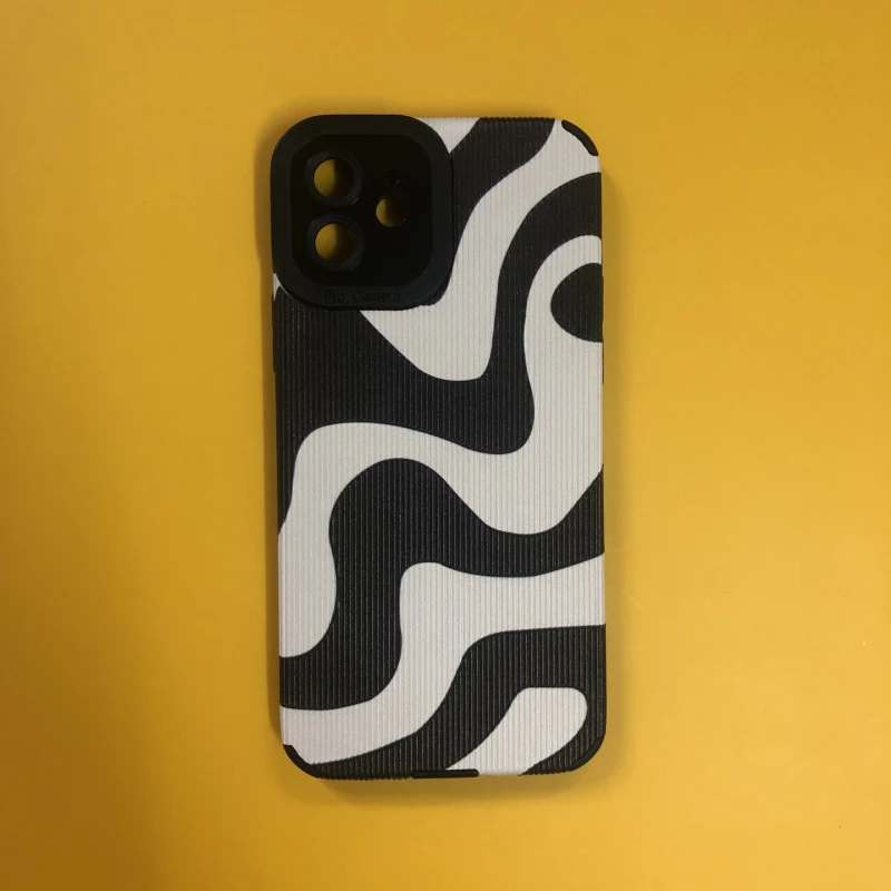 

Zebra-stripe Matte phone case for iphone 13 pro max 12 mini 11 14 plus 8 7 se2 silicone cover for iphone xr xs max x se3 6 shell