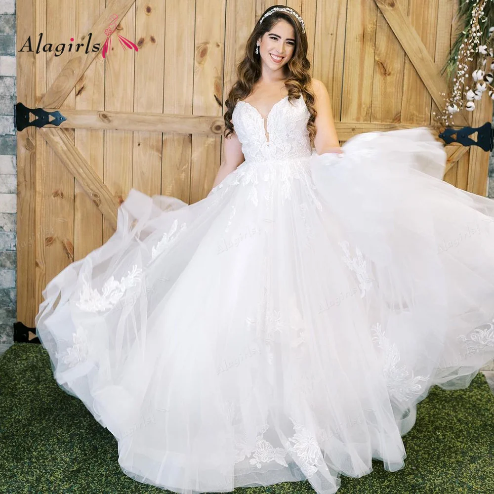 

Alagirls пышное свадебное платье женское ТРАПЕЦИЕВИДНОЕ свадебное платье цвета слоновой кости женское платье