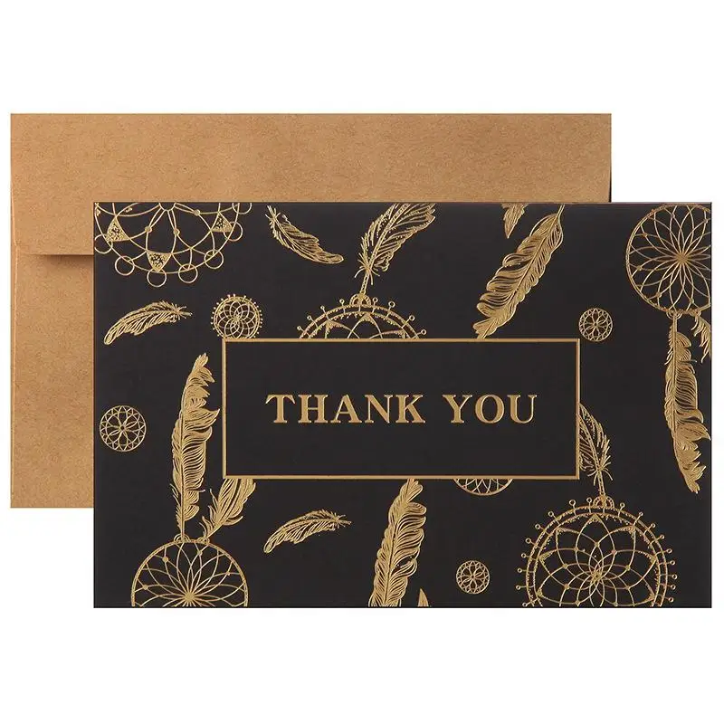 Custom With Logo Small Black Business Business Luxury Recycled Paper Visite Scratch Postcards Business Printing Thank You Cards