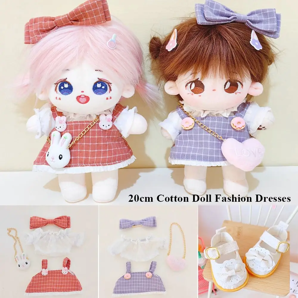 

Clothes Decor for EXO/Idol Dolls Fashion Doll Dresses Cute Headband Shoes 20cm Doll Accessories Plush Doll Headwear