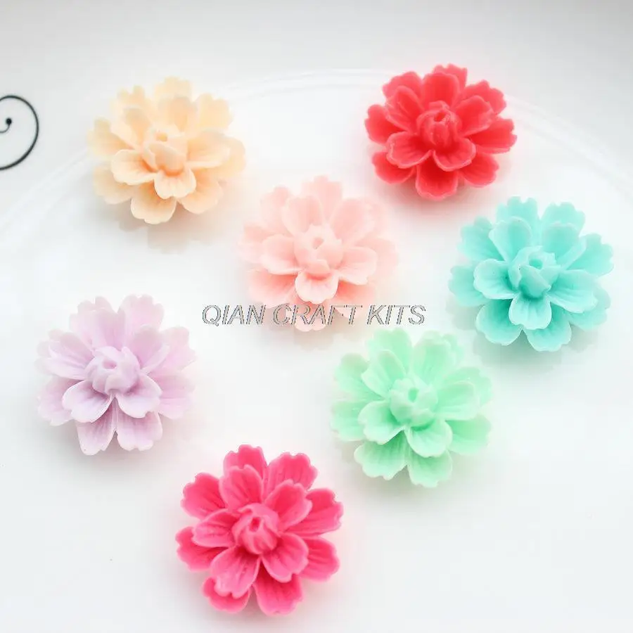 150pcs Big 26mm Mixed Colors Sakura Cabochon Resin Flatbacks Lovely Flower Kit |