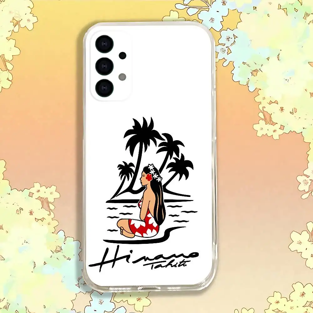 Фото Чехол для телефона Hinano Tahiti Girl Beach для Samsung S30, S25, S24, S23, S21, S22, S20, S10, 5G, FE, Lite, Plus, Ultra, прозрачный чехол №3