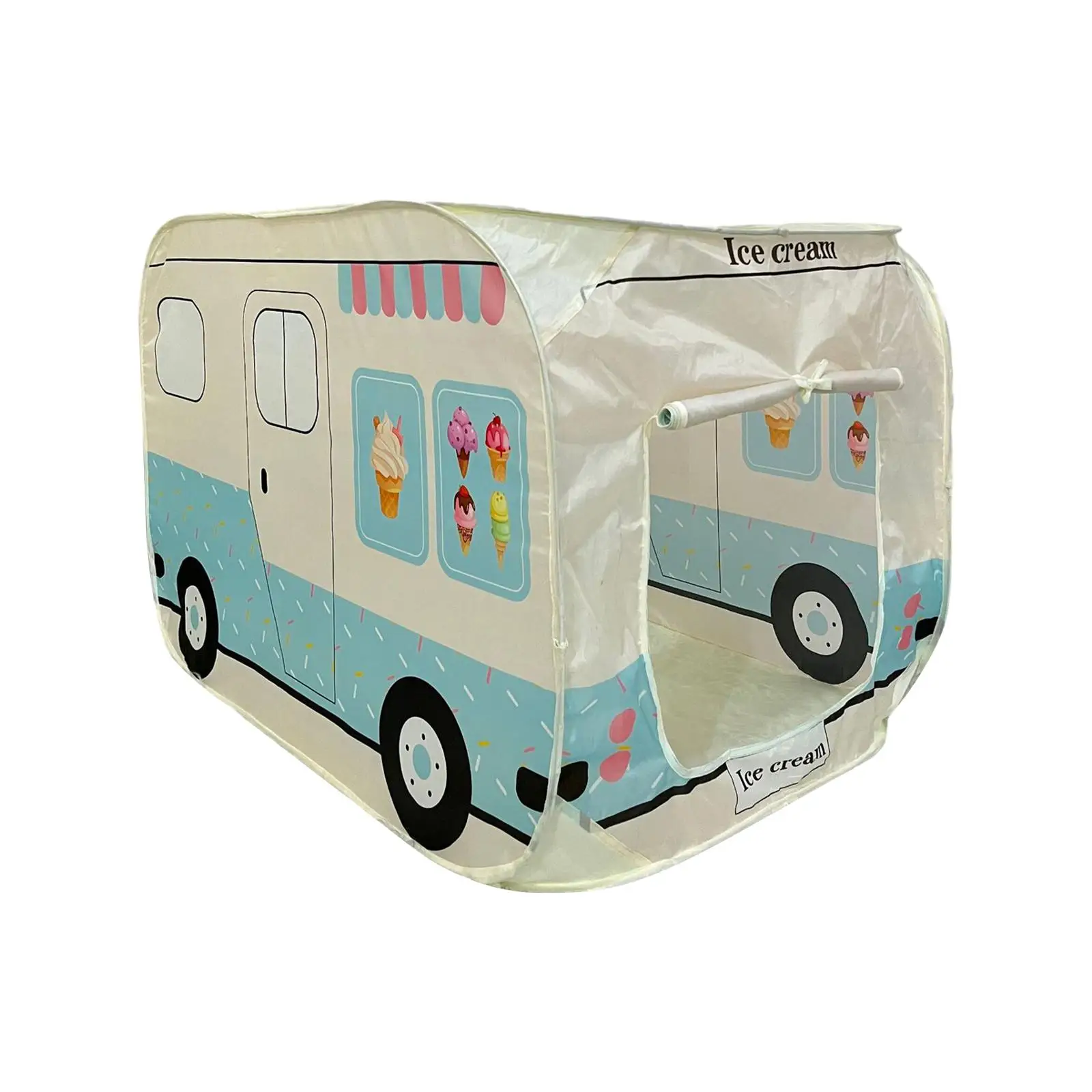 

Ice Cream Truck Tent Foldable Child Room Decor Indoor Playhouse for Kids