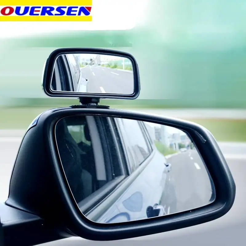 

On HD Glass Car Rearview Mirror Auxiliary Adjustable Rotation Parking Aid Mirror Car Blind Spot Mirror 360-degree Wide Angle