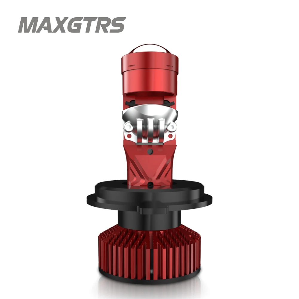 

Maxgtrs H4 светодиодная лампа для фар Canbus с линзой 55 Вт, высокая мощность, турбо-фара дальнего/ближнего света для мотоцикла, скутера, ходовые огни