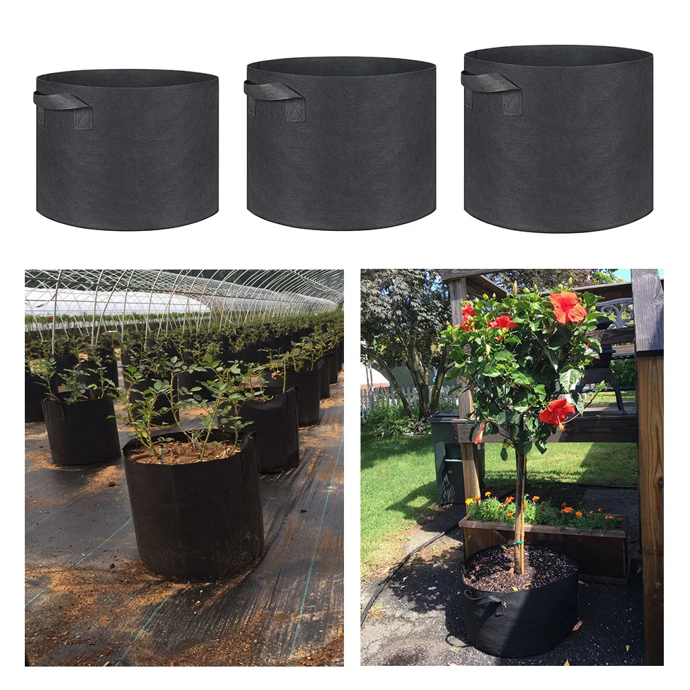 

1Pcs 1-30 Gallon Grow Bags Felt Grow Bag Gardening Fabric Grow Pot Vegetable Growing Planter Garden Flower Planting Pots