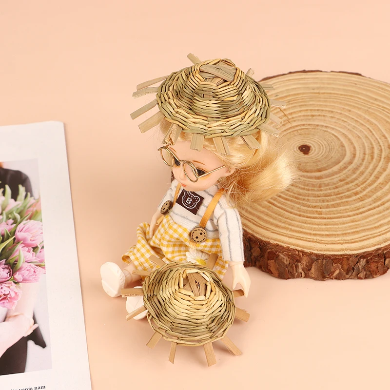 Миниатюрная плетеная головная уборка для кукольного домика ручная работа модель