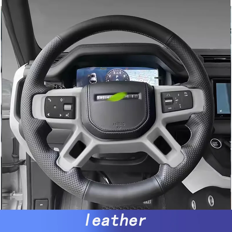 

Для Land Rover Defender 20-25 чехол на руль, сшитый вручную, кожаный кожаный чехол, модификация 90/110/130
