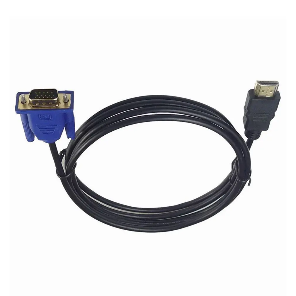 

1m Hdmi-compatible To Vga D-sub Male Video Adapter Cable Lead For Hdtv Pc Computer Monitor Pc Hardware Cables Adapters