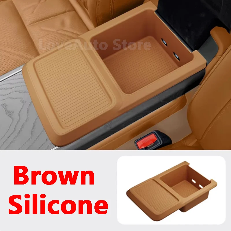 

Для ZEEKR 9X EX1H 2025 2026, автомобильный силиконовый центральный подлокотник, защитный ящик для хранения, контейнер для интерьера, аксессуары для укладки и уборки