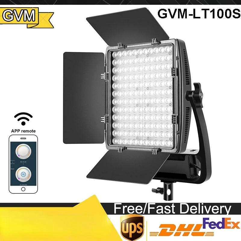 

GVM-LT100S 100W High Power Bi-Color Lens Light Beads Video Lighting Panel Light Kit