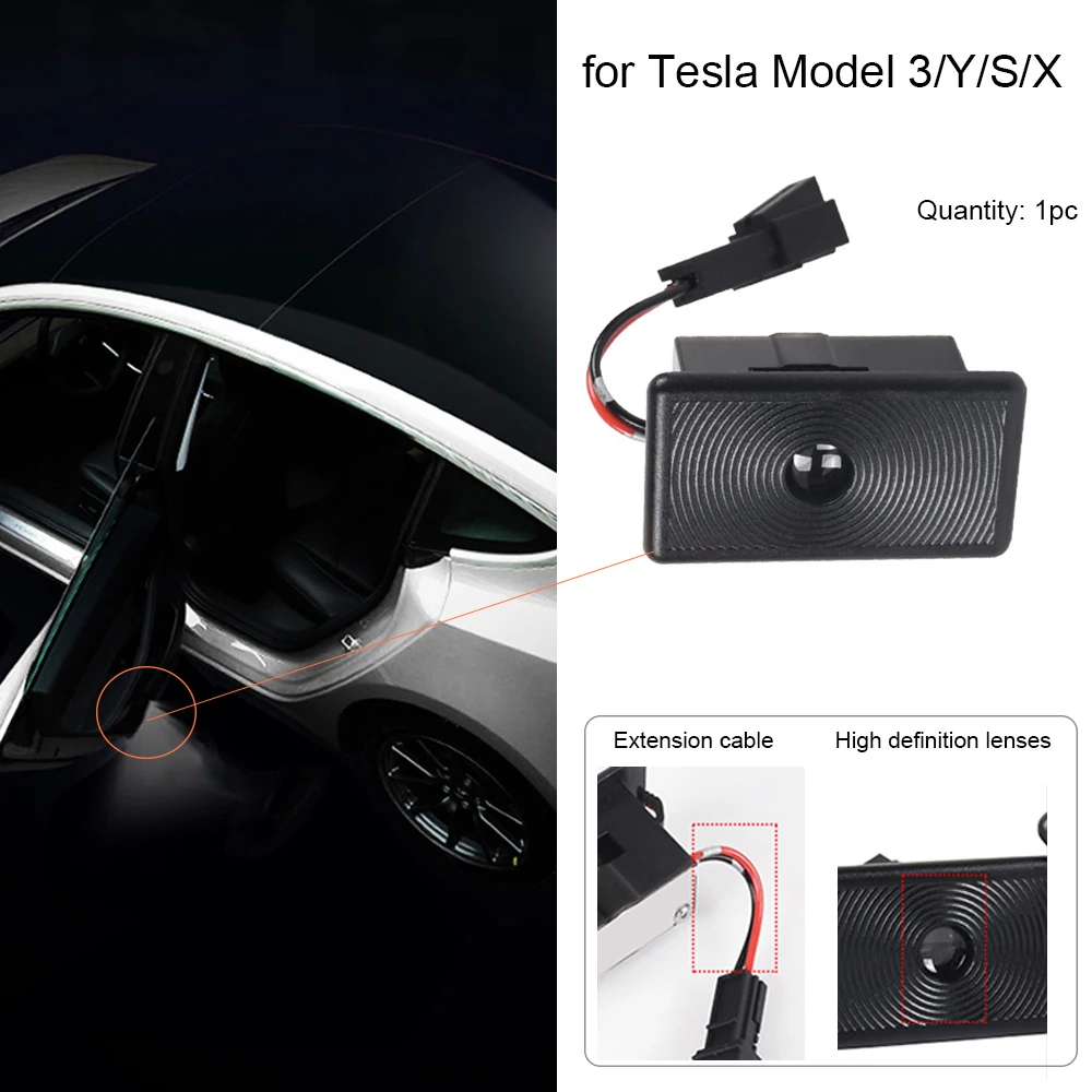 

Car Door Light for Tesla Model 3/Y/S/X Projector Lamp Auto Puddle Door Welcome Lights Accessories